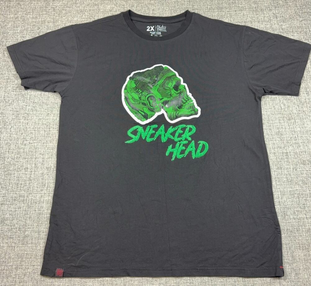 Bleecker & Mercer Sneaker Head T Shirt Mens 2X Black Skull Shoe Graphic
